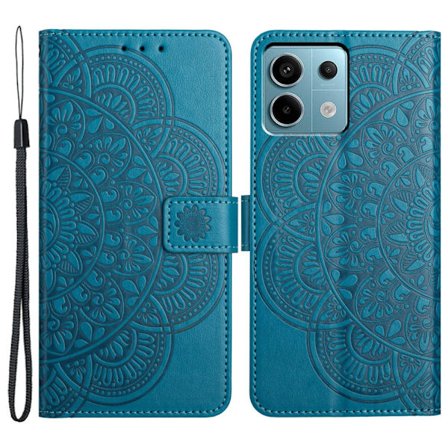 SKALO Xiaomi Redmi Note 13 Pro 5G Mandala Flip Cover - Blå