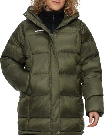 Mammut Glacier Glow In Hooded Parka Women - Khaki green - M
