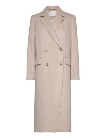 Double Breasted Coat Outerwear Coats Winter Coats Beige House Of Dagmar