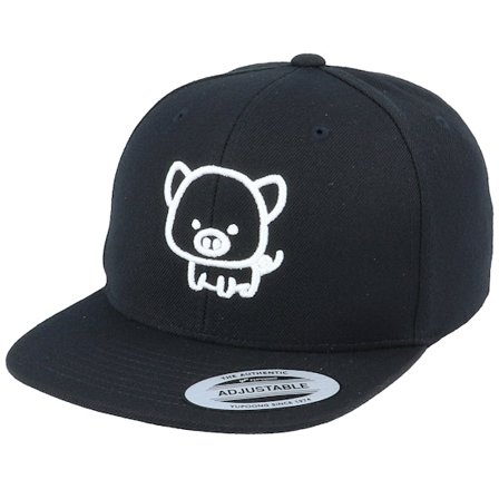 Kiddo Cap - Schwarz snapback Cap - Kids 3D Piglet Black Snapback @ Hatstore