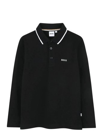 BOSS Long Sleeve Polo - Black - 150