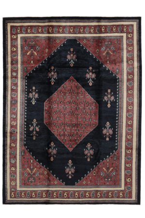 Hand Knotted Persian Gabbeh Kashkooli Rug 220X300 Black/Dark Red
