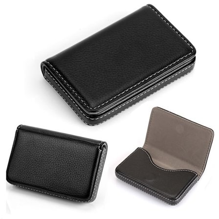 Pu Läder Korthållare för Upp till 10st Kort