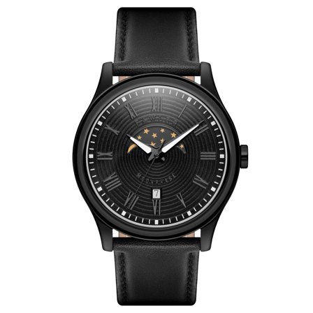 Imperator | Black Stainless Steel Moonphase Watch for Men - Wrist watches