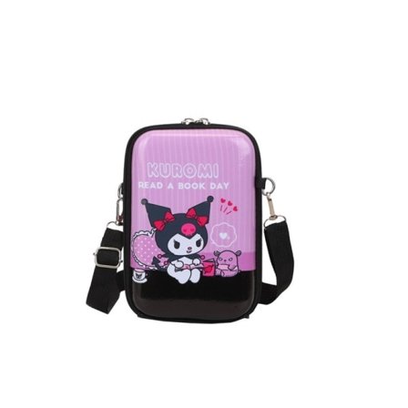 Sanrio Kuromi Messenger Bag för Kvinnor Anime Hårdskalväska