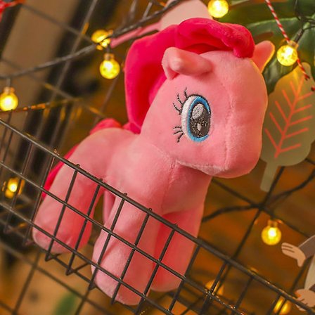 Søt Hest Formet Plussjeleketøy - 9.06in Høyde, Myk Stoffdyrgave, Rosa