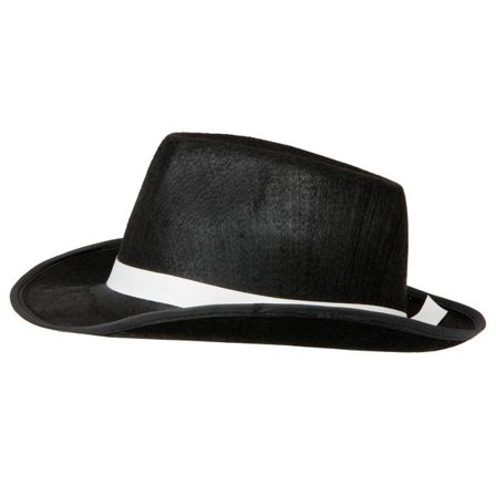 Gangsterhatt med vitt Band
