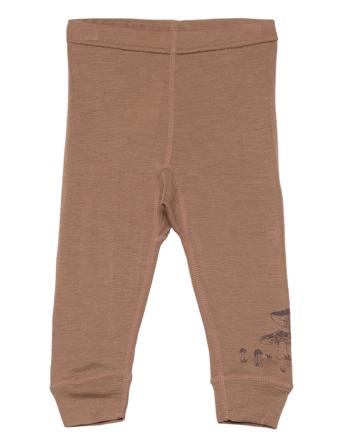 Leggings - Solid W.print Leggings Base Layer Bottoms Brun CeLaVi