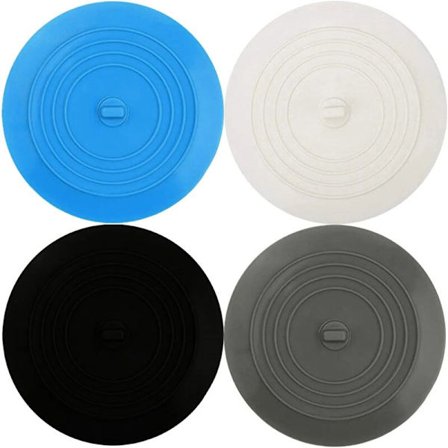 Sæt med 4 afløbspropper, silikone badepropper, vaskestop, badekarstop, køkkenvaskstop, silikone badekarstop til badeværelser og vaskerier