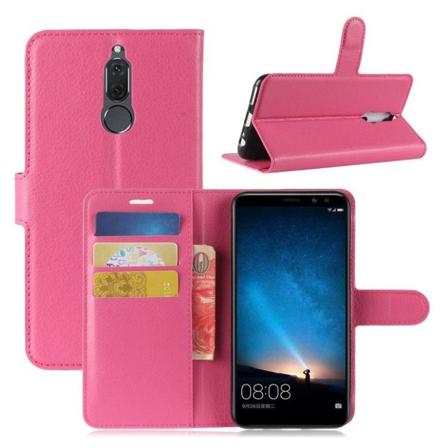 Huawei Mate 10 Lite Etui med Litchi skind - Rosa Pink