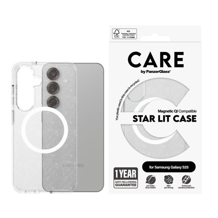 PanzerGlass CARE by PanzerGlass Flagship Case Urban Combat Star Lit with White QI Compatible Samsung S25