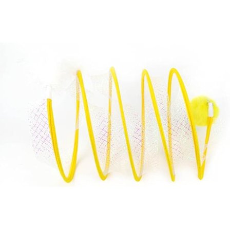 Spiralformad kattunnel leksak, hopfällbara husdjursleksaker, interaktiv katt munk tunnel T