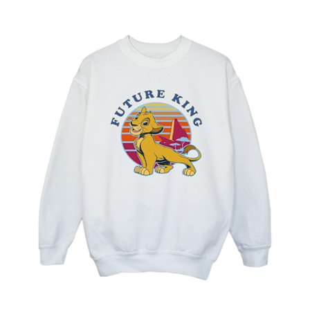 Disney Girls The Lion King Future King Sweatshirt 7-8 år Vit