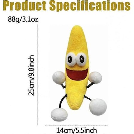 SBSGV Plysjleker, 25 cm Dansende Banan Plysjleke Myk Utstoppet Figur Dukke, Egnet for Fans og Barn Julebordgaver[HK]
