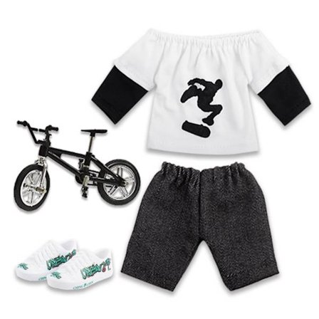 Mini Finger Toy Set för vuxna barn Finger Skateboard/Finger Bike with Finger Shirts Byxor Finger Skor Tonåringar Novelty Toy