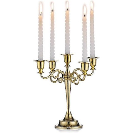 Ljusstake i aluminium för matbord, middag i levande ljus, hotelldekoration, heminredning, bordsdekoration, svart