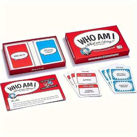 Nye modeller Hvem er jeg & Hva gjør jeg Kortspill Morsomt Spill for Spillere Festspill Charades Impresjoner Kortspill for Voksne, Par Familie for 