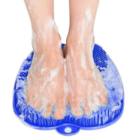 Fotvasker og massasjebørste for dusj, rengjøringsbørste for fotmassasje med sklisikker sugekopp