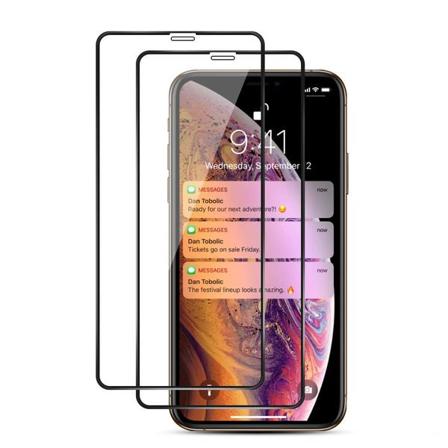 2 st härdad glas för iphone 11 pro max