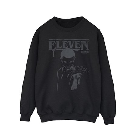 Netflix Herr Stranger Things Dark Eleven Sweatshirt L Svart