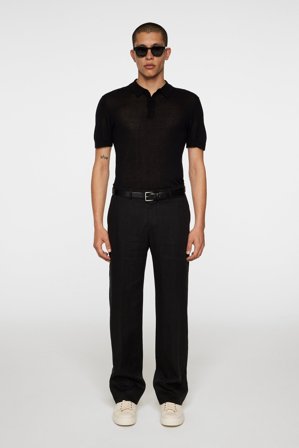 J.Lindeberg - Gabi Super Linen Pants - Fashion - Black - Men - 56
