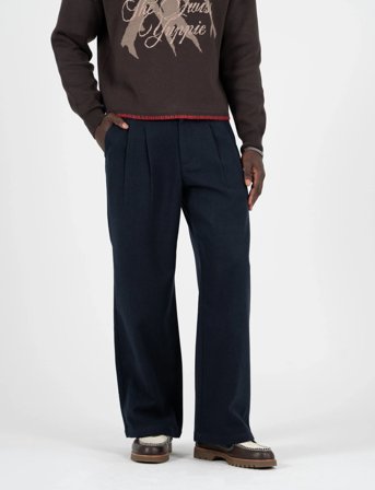 Prohibited Double Pleated Club Pants - Navy - 32 x 32