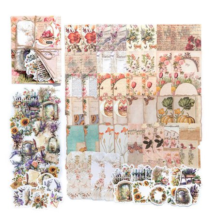 100PCS Scrapbooking-klistermärke Vintage Fjäril Scrapbooking Dekorativt Papper Scrapbooking Tillbehör Na