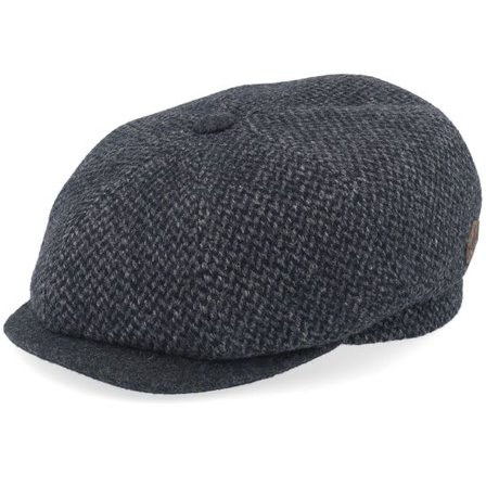 MJM Hats - Grå flatcap Keps - Peeky Xtra 42 Wool Mix Grey Antra Peak Flat Cap @ Hatstore