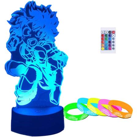 3D Illusion Lamp Led Nattlampa Min Helt Academia Midoriya I