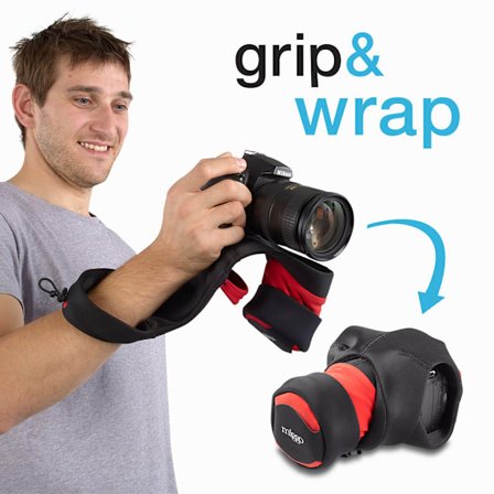 merahihna Grip & Wrap DSLR Black Red MW GW-SLR BR 70