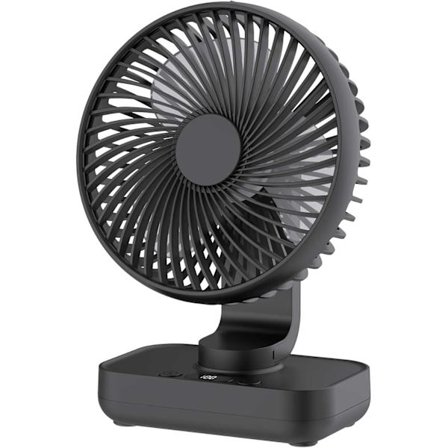 Automatisk Oscillerende Oppladbar Bordvifte, 4000mAh Batteri Bærbar USB Mini Vifte Liten men Kraftig med LED Digital Skjerm, Luftsirkulasjon