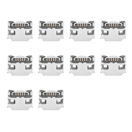 10 stk. Type B Micro USB Hun 5 Pin Jack Port Socket Connector Reparationsdele