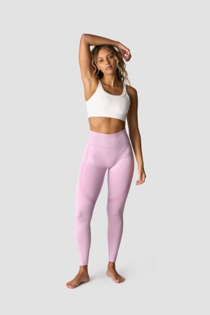 ICANIWILL - Soft Seamless Tights Wmn Lavender Melange - Träningstights - Dam - Träningskläder från ICIW