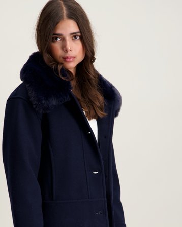 RYVLS STHLM Fur Collar Jacket Bleu Vestes Fille - Kids Brand Store