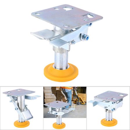 Golvspärr för vagn i manganstål med TPU-dyna för 4-5 tum hjul X-75-32-3