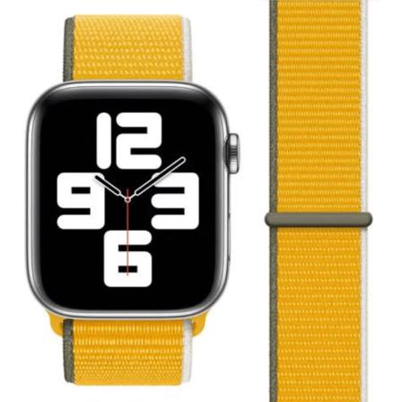Nylonarmband För Apple Watch 42mm / 44mm Randig Gul 1-pack