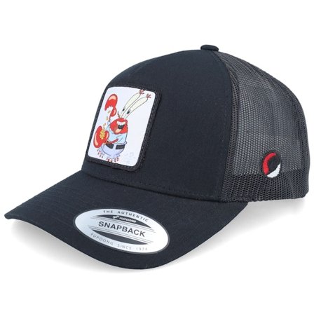 SpongeBob - Black - trucker - Cap - Mr Krabs Black A-Frame Trucker - Hatstore