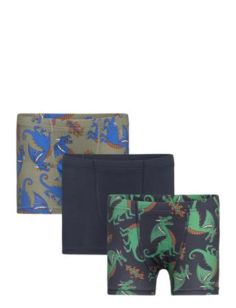 Boxer 3 Pack Hidden Elastic Ao Night & Underwear Underwear Underpants Multi/mønstret Lindex*Betinget Tilbud