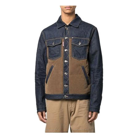 Dsquared2 - Jeansjackor - Blå - Herr - Storlek: L, Herr, Storlek: L
