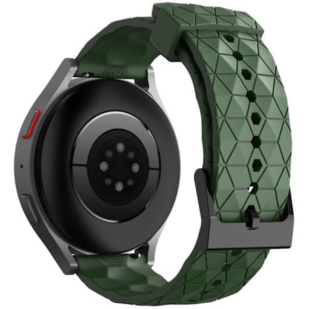 KALEBOL Huawei Watch GT 3 42mm / GT 3 Pro 43mm Klockarmband 20mm Silikonband Fotbollsmönster - Militärgrön