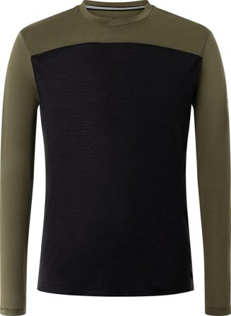 Super.natural Men's Contrast Long Sleeve Men long-sleeved training tops Black M