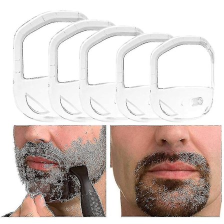 Skægformer Goatee Overskæg Plejeværktøj Ansigtshår Styling Skabelon Til Mænd 5 Stk/sæt, Salon Overskæg Skæg Styling