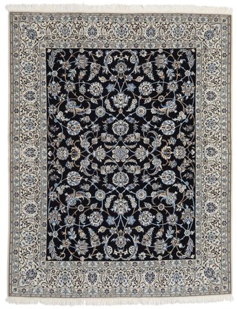 Nain Fine 9La Rug 203X255 Grey/Black Wool, Persia