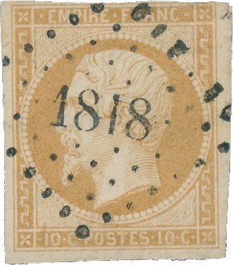 Frankrig 1853 - YT 13A - Stemplet