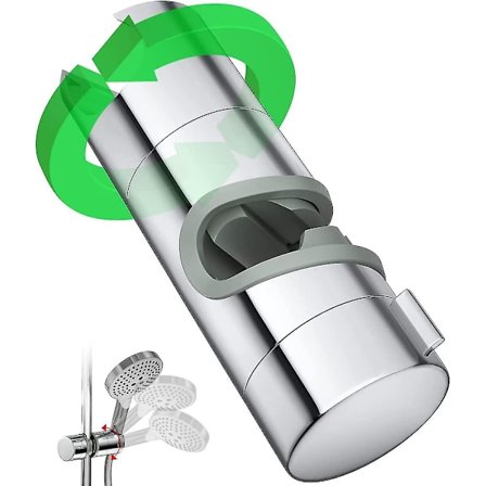 18-25mm Universaalikorvattava käsisuihkun pidike, Suihkupään pidike, Säädettävä käsisuihkun pidike, Kromi, Hopea, Kylpyhuoneen kalusteet (hy)