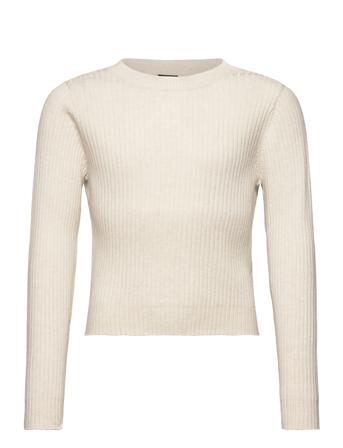 LMTD Nlffulla Ls Short Knit Kräm