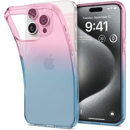 Spigen Nestekide iPhone 15 Pro -kotelo - vaaleanpunainen/sininen