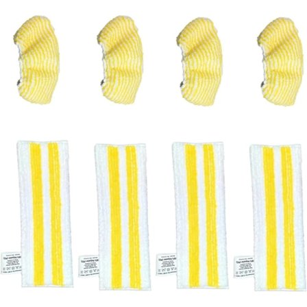 8 stk. dampmoppepuder til Kärcher SC2 SC3 SC4 SC5 damprenser mikrofiber moppekludesæt
