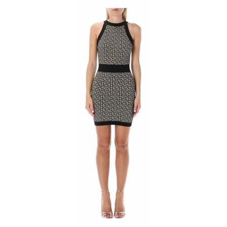 Balmain, Dress Yf 1R3087Kb 02 Szary, Kobieta, Rozmiar: S