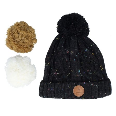 Cabaïa - Zwart pom Beanie - Appletini Deep Black Pom @ Hatstore